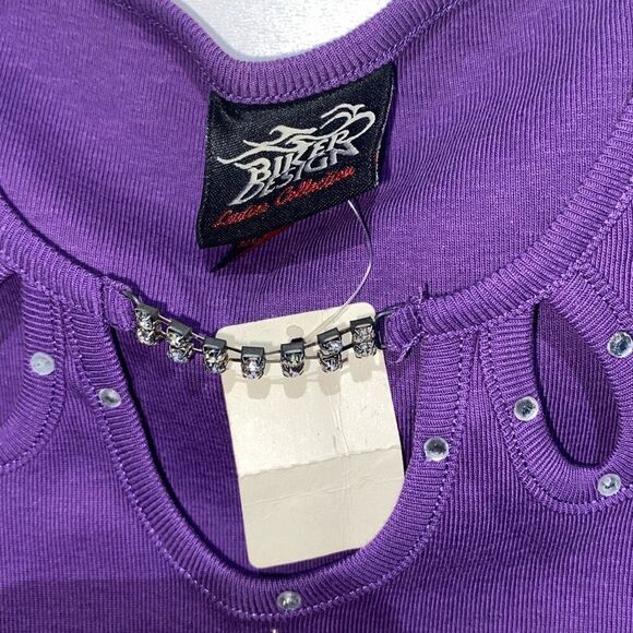 Biker Design Women's Purple Bike Week 2009 Daytona Beach Tank Top Small NWT - Picture 4 of 8